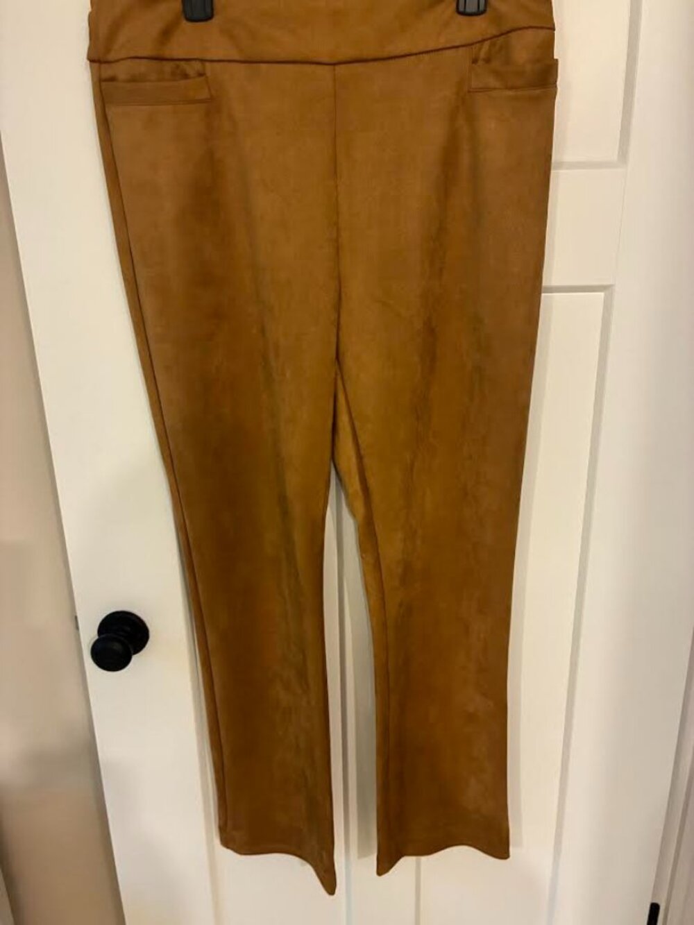 Women's faux suede pants, brown, size 14, new with tags